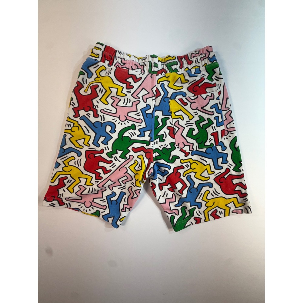 HM Keith Haring All Over Print Sweat Shorts Mens Small Pop Art Colorful Regular - Picture 3 of 4